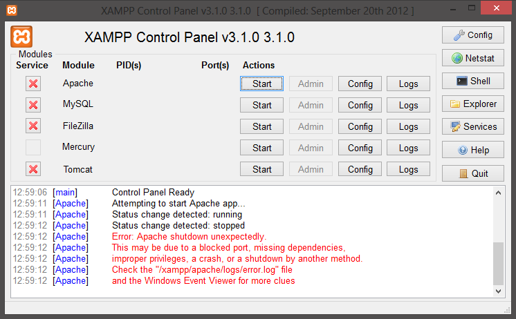 xampp v3.2.1 cek version